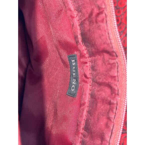 Red Vintage Bueno Croc Style Handbag‎ Handle Kelly Style Gold Hardware - Picture 9 of 16